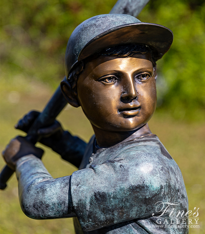 Bronze Statues  - Batter Up Baseball Player In Bronze - BS-875